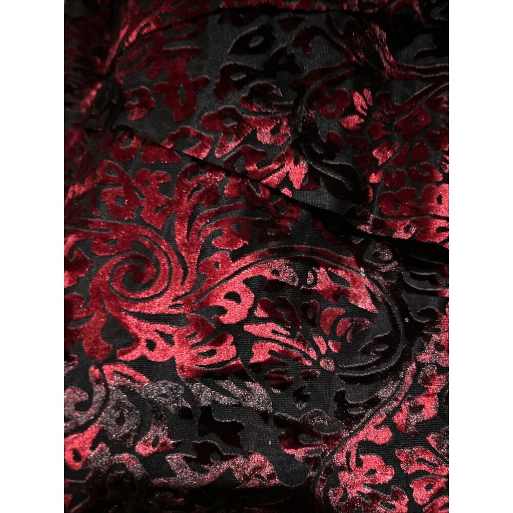 Dress Barn Floral Mesh Top Burnout Velvet Gothic Grunge Whimsigoth Y2K Sz 1X - Picture 6 of 12